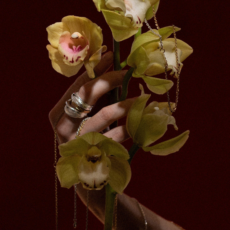 Antonie Lecher-orchid with jewellery