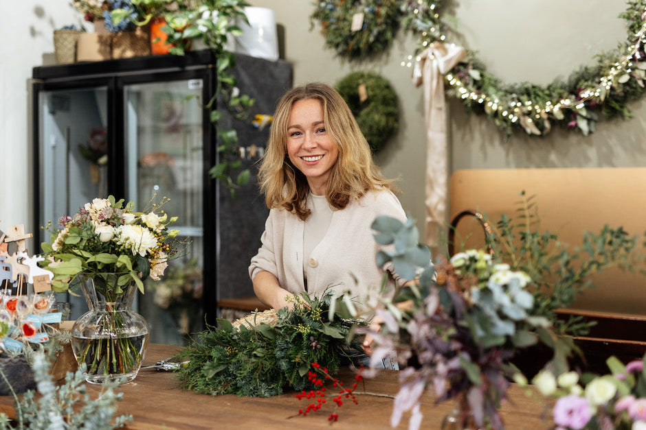 KVETU: owner Bára Šmídová with flowers